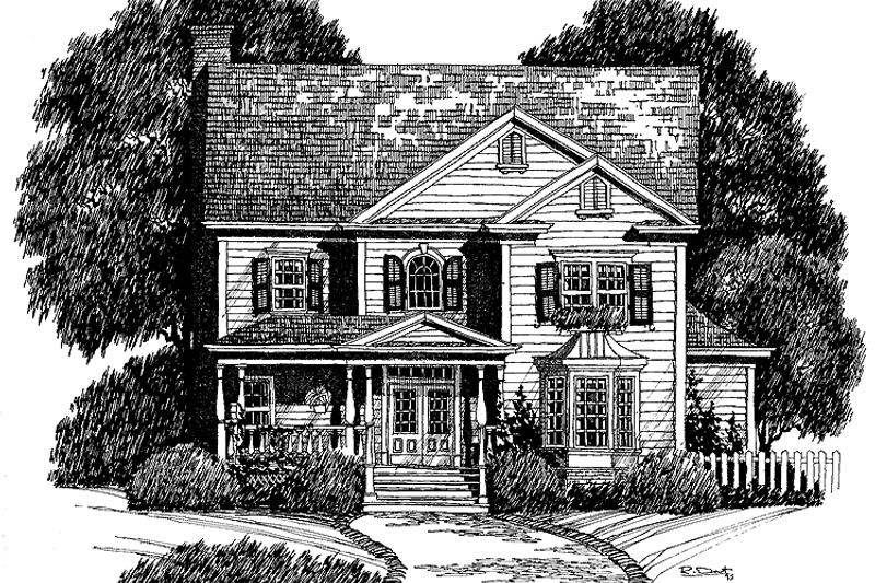 Architectural House Design - Victorian Exterior - Front Elevation Plan #429-169
