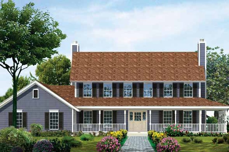 Home Plan - Country Exterior - Front Elevation Plan #72-840