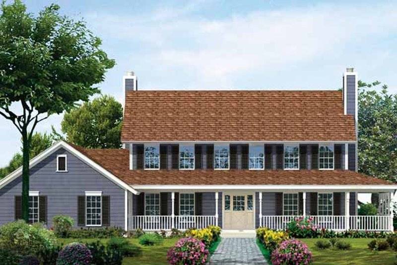 House Plan Design - Country Exterior - Front Elevation Plan #72-840