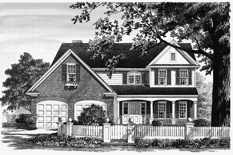 Home Plan - Exterior - Front Elevation 3 for Country House Plan #137-302 - 3 bed, 2.5 bath