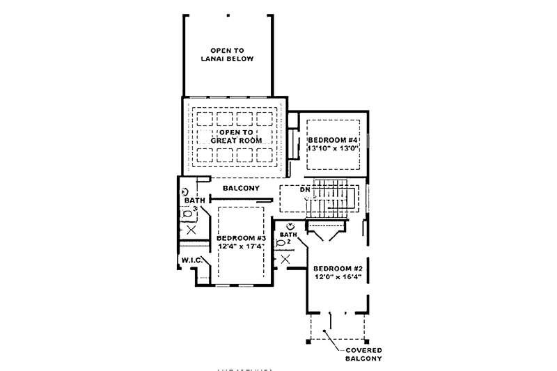 Home Plan - Floor Plan - Upper Floor for Mediterranean House Plan #1017-54 - 4 bed, 3.5 bath