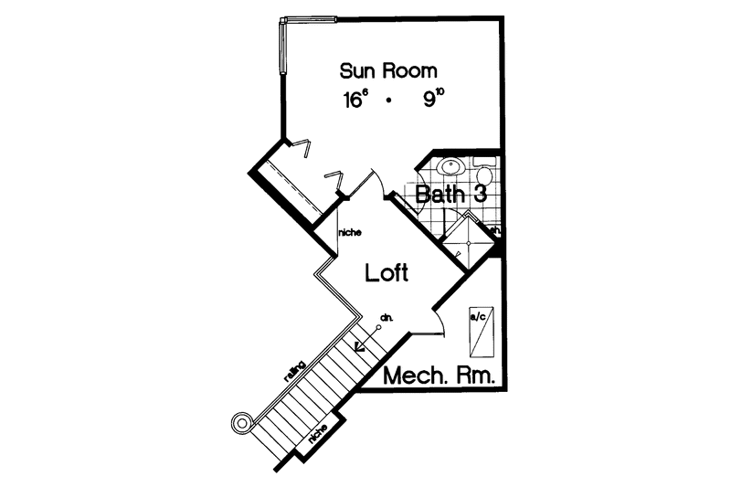Dream House Plan - Floor Plan - Upper Floor for Mediterranean House Plan #417-551 - 3 bed, 3 bath