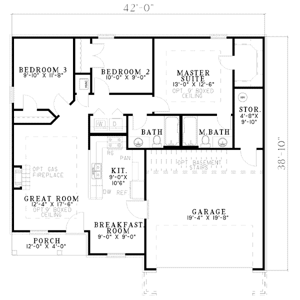 House Plan Design - Traditional Floor Plan - Main Floor Plan #17-582