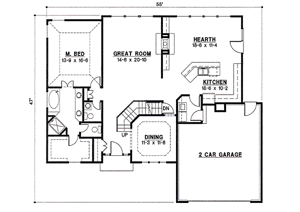 Traditional Floor Plan - Main Floor Plan #67-814