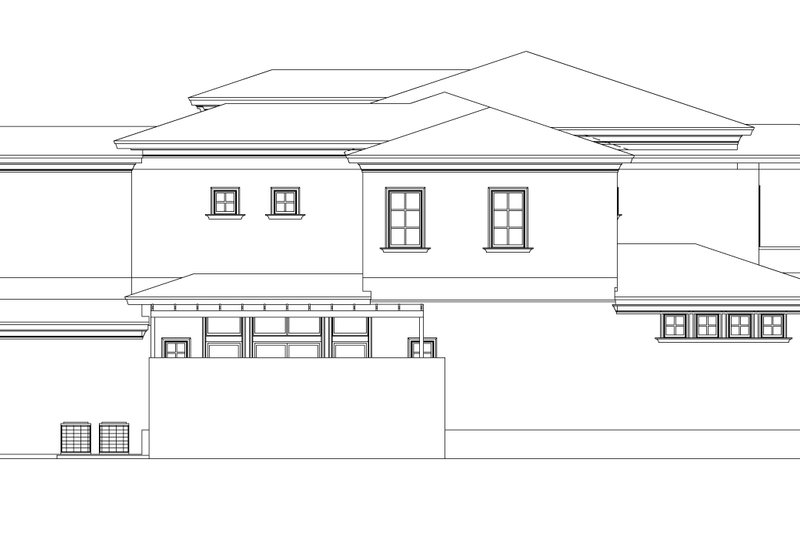 House Plan Design - Exterior - Other Elevation 1 for Mediterranean House Plan #1058-223 - 6 bed, 6.5 bath