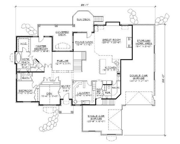 Home Plan - Traditional Floor Plan - Main Floor Plan #5-321