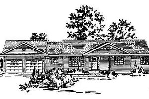 Ranch Exterior - Front Elevation Plan #18-154
