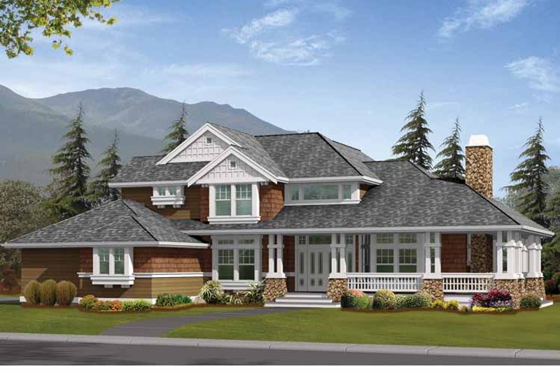 Dream House Plan - Exterior - Front Elevation 3 for Craftsman House Plan #132-233 - 4 bed, 2.5 bath