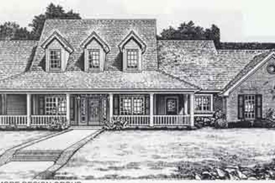 Exterior - Front Elevation for Farmhouse House Plan #310-852 - 3 bed, 2.5 bath