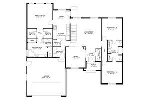Floor Plan - Main Floor for Traditional House Plan #1060-281 - 3 bed, 2 bath