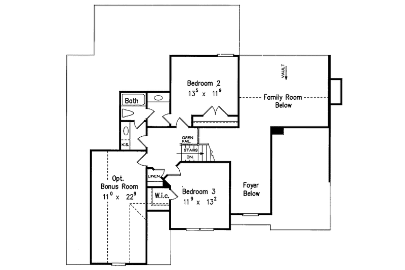Home Plan - Floor Plan - Upper Floor for Traditional House Plan #927-140 - 4 bed, 3 bath