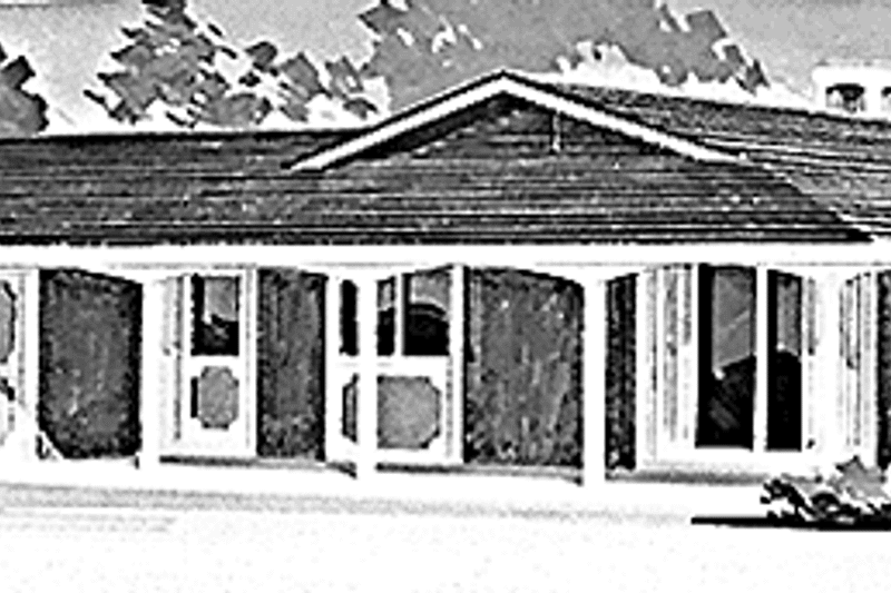 Home Plan - Exterior - Rear Elevation for Prairie House Plan #320-1310 - 3 bed, 2 bath