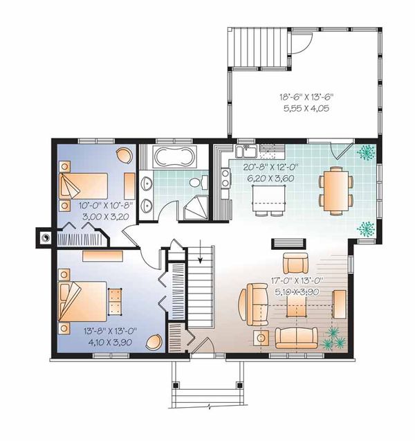 Home Plan - Colonial Floor Plan - Main Floor Plan #23-2521