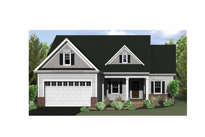 Home Plan - Exterior - Front Elevation 3 for Craftsman House Plan #1010-5 - 2 bed, 2 bath