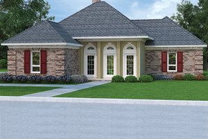 Exterior - Front Elevation 3 for Country House Plan #45-478 - 3 bed, 2 bath