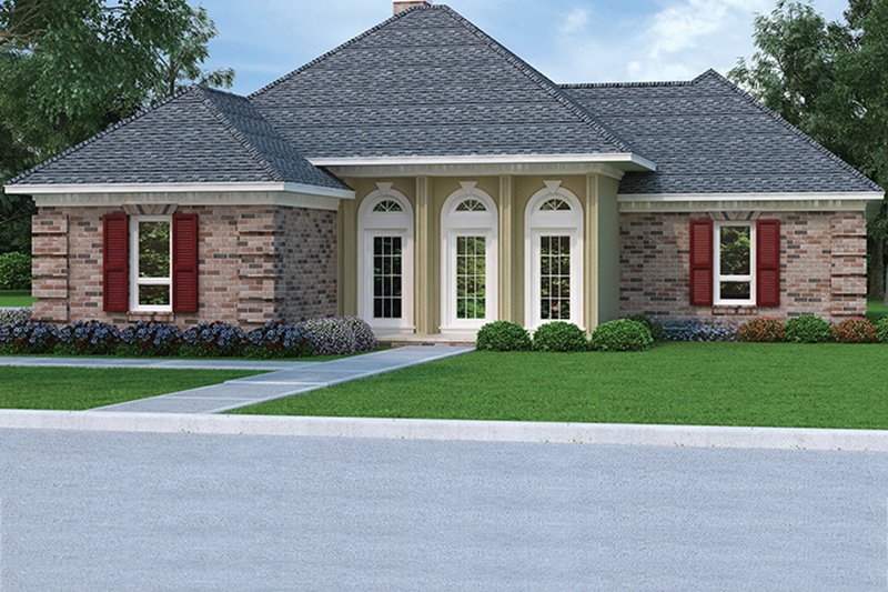 Home Plan - Exterior - Front Elevation 3 for Country House Plan #45-478 - 3 bed, 2 bath