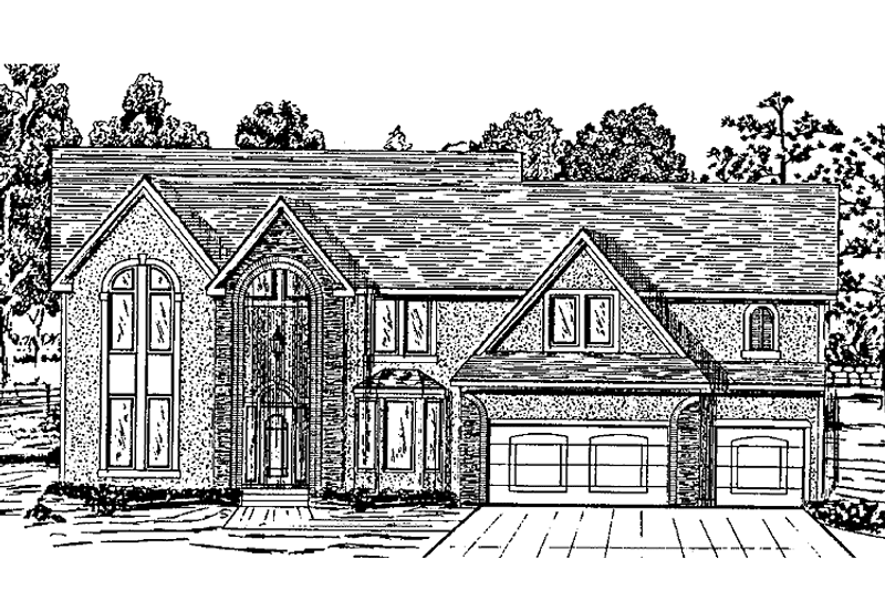 Architectural House Design - Traditional Exterior - Front Elevation Plan #405-291