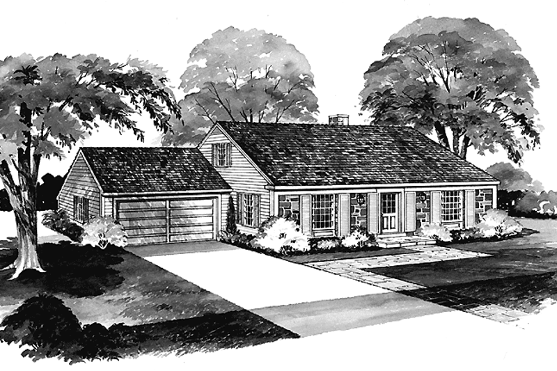 Home Plan - Colonial Exterior - Front Elevation Plan #72-512