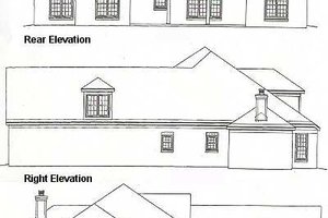 Exterior - Rear Elevation for European House Plan #81-562 - 3 bed, 2.5 bath