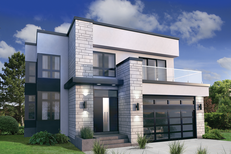 Dream House Plan - Modern Exterior - Front Elevation Plan #25-4415