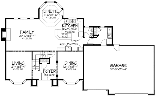 Home Plan - Country Floor Plan - Main Floor Plan #51-900