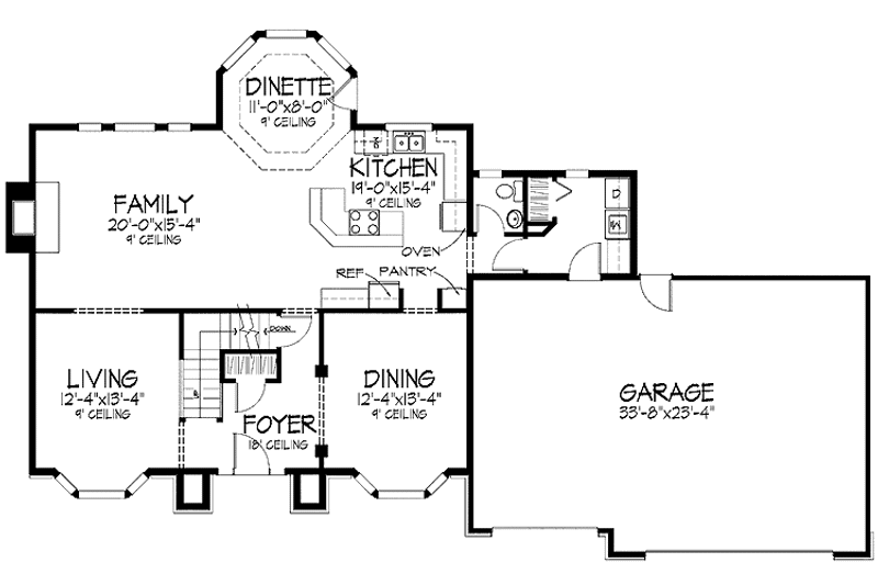 Home Plan - Floor Plan - Main Floor for Country House Plan #51-900 - 4 bed, 2.5 bath
