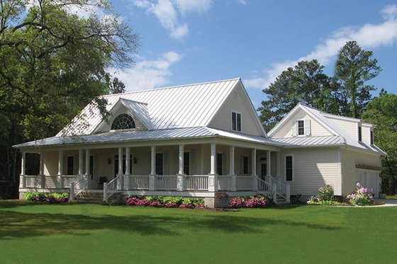 Exterior - Front Elevation 3 for Traditional House Plan #137-367 - 4 bed, 3 bath