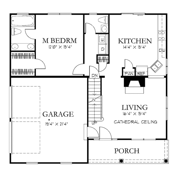 Dream House Plan - Country Floor Plan - Main Floor Plan #1029-45