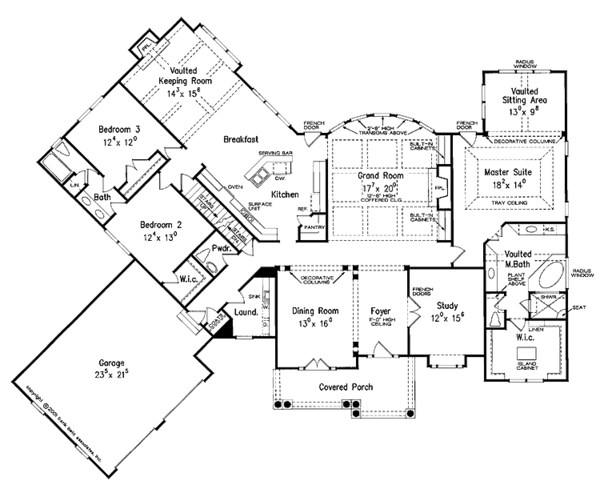 House Design - Country Floor Plan - Main Floor Plan #927-653