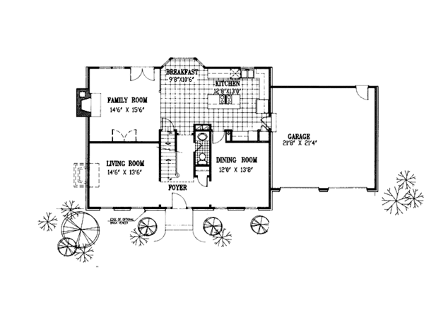 Dream House Plan - Classical Floor Plan - Main Floor Plan #953-7