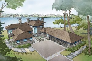 Exterior - Front Elevation 4 for Contemporary House Plan #928-261 - 4 bed, 4.5 bath