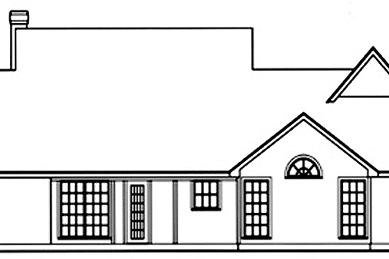 Dream House Plan - Exterior - Rear Elevation for Country House Plan #42-676 - 3 bed, 2 bath