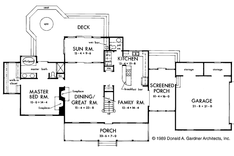 Architectural House Design - Floor Plan - Main Floor for Country House Plan #929-126 - 4 bed, 3.5 bath