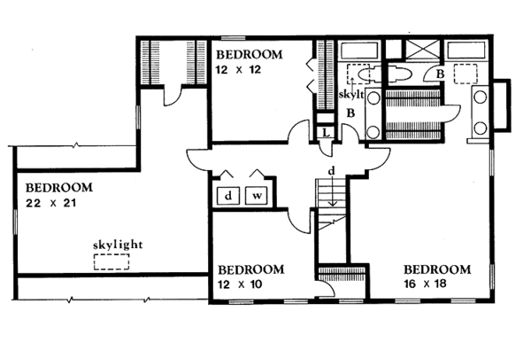 Dream House Plan - Country Floor Plan - Upper Floor Plan #405-314