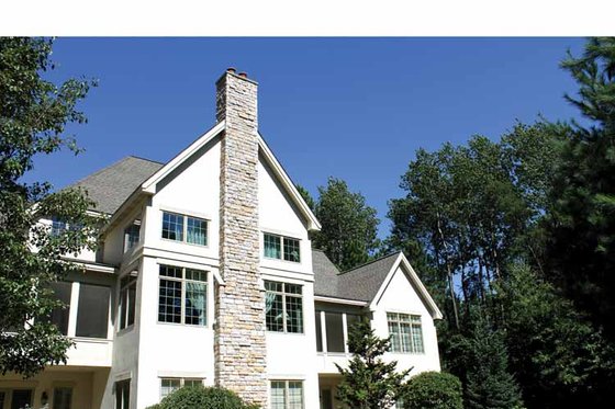 Exterior - Rear Elevation 3 for European House Plan #928-65 - 4 bed, 5.5 bath