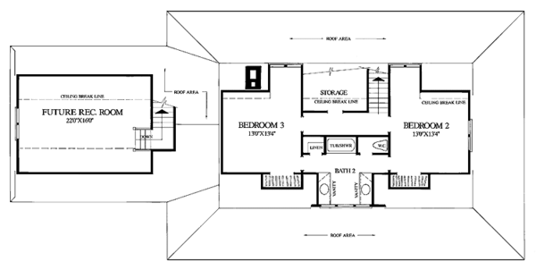 Home Plan - Classical Floor Plan - Upper Floor Plan #137-297