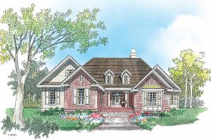 Ranch Exterior - Front Elevation Plan #929-582