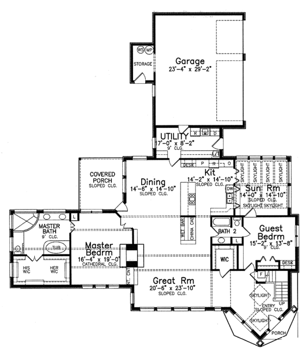 House Plan Design - Contemporary Floor Plan - Main Floor Plan #52-256