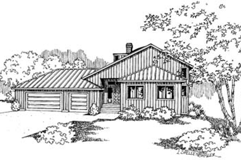 House Design - Traditional Exterior - Front Elevation Plan #60-577
