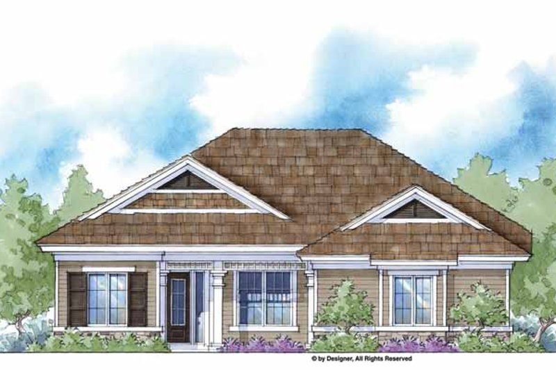 Architectural House Design - Country Exterior - Front Elevation Plan #938-40