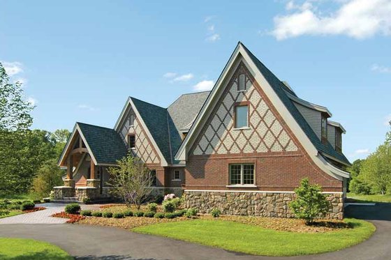 Exterior - Front Elevation 6 for European House Plan #928-28 - 4 bed, 4.5 bath