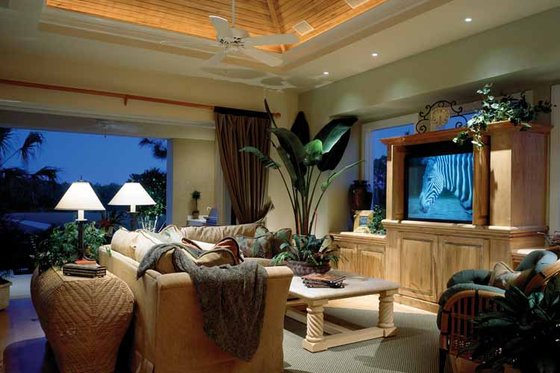 Interior - Family Room for Mediterranean House Plan #930-45 - 3 bed, 3.5 bath