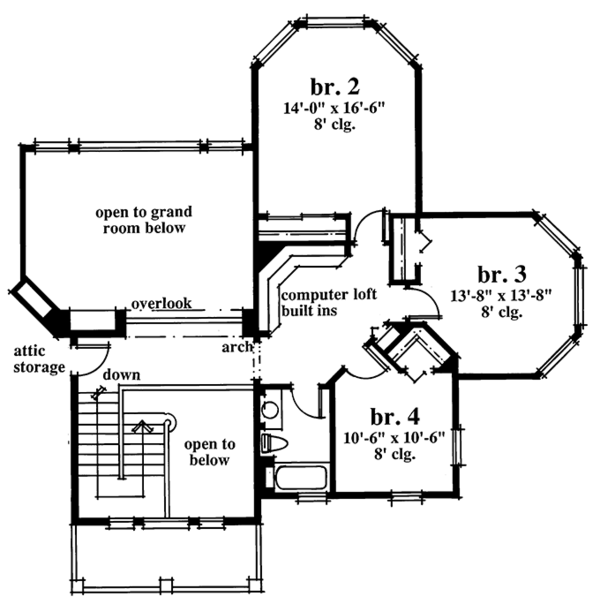 Architectural House Design - Country Floor Plan - Upper Floor Plan #930-56