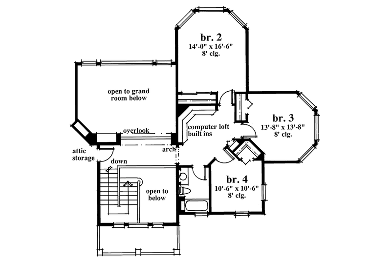 Home Plan - Floor Plan - Upper Floor for Country House Plan #930-56 - 4 bed, 2.5 bath