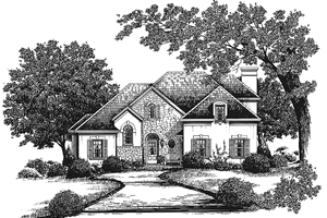 Architectural House Design - Country Exterior - Front Elevation Plan #429-105