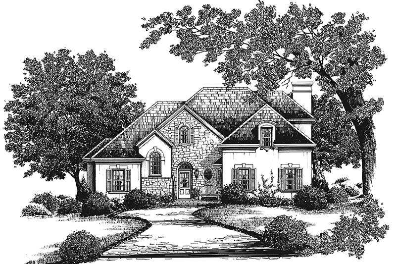 House Blueprint - Country Exterior - Front Elevation Plan #429-105