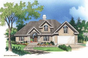 Exterior - Front Elevation 3 for Traditional House Plan #929-110 - 3 bed, 2.5 bath