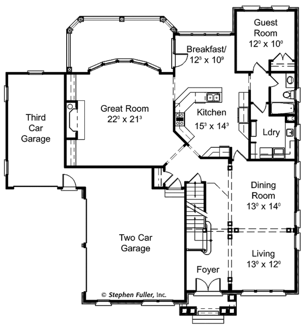 Home Plan - European Floor Plan - Main Floor Plan #429-302