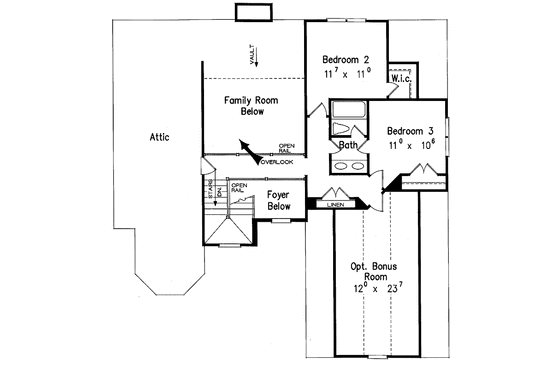 Floor Plan - Upper Floor for Country House Plan #927-93 - 3 bed, 2.5 bath