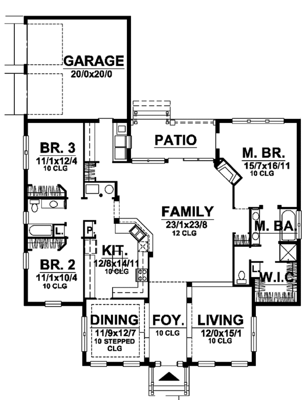 Home Plan - Colonial Floor Plan - Main Floor Plan #320-829